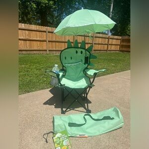 Kids Outdoor Folding Lawn, Camping or Beach Chair with Cup Holder & Carrying Bag